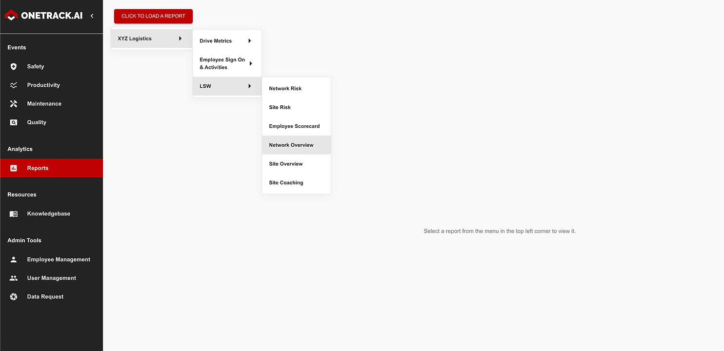Network overview naviagtion