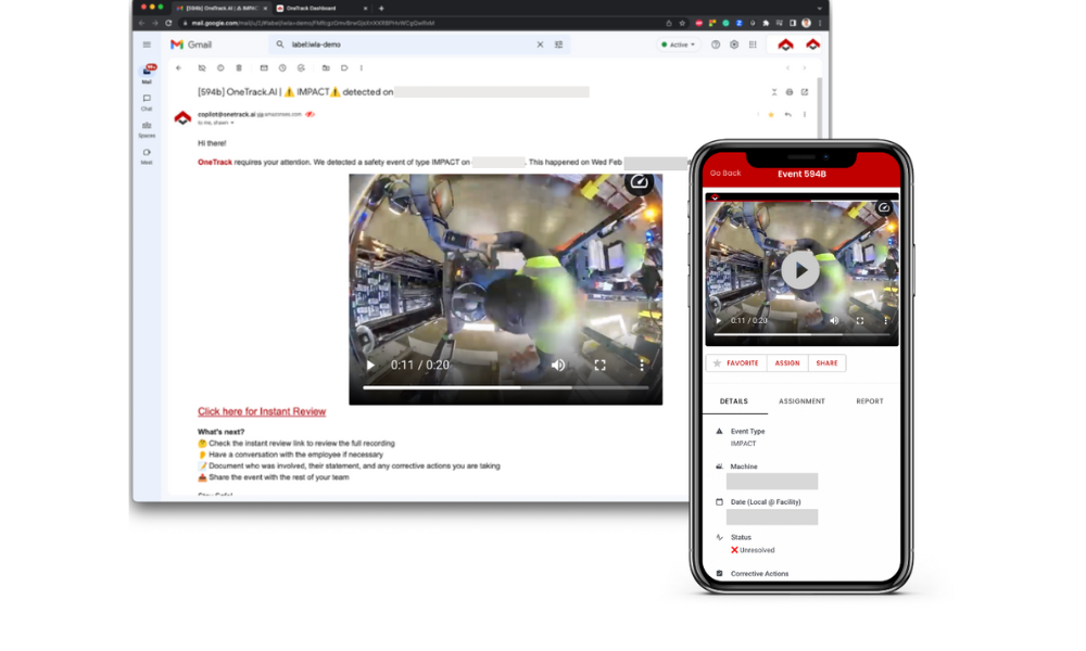 Warehouse safety dashboard 