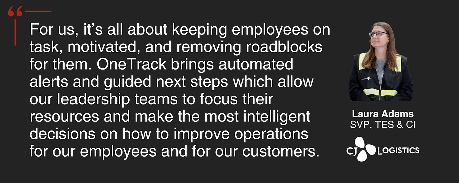 Laura Adams from CJ Logistics on OneTrack