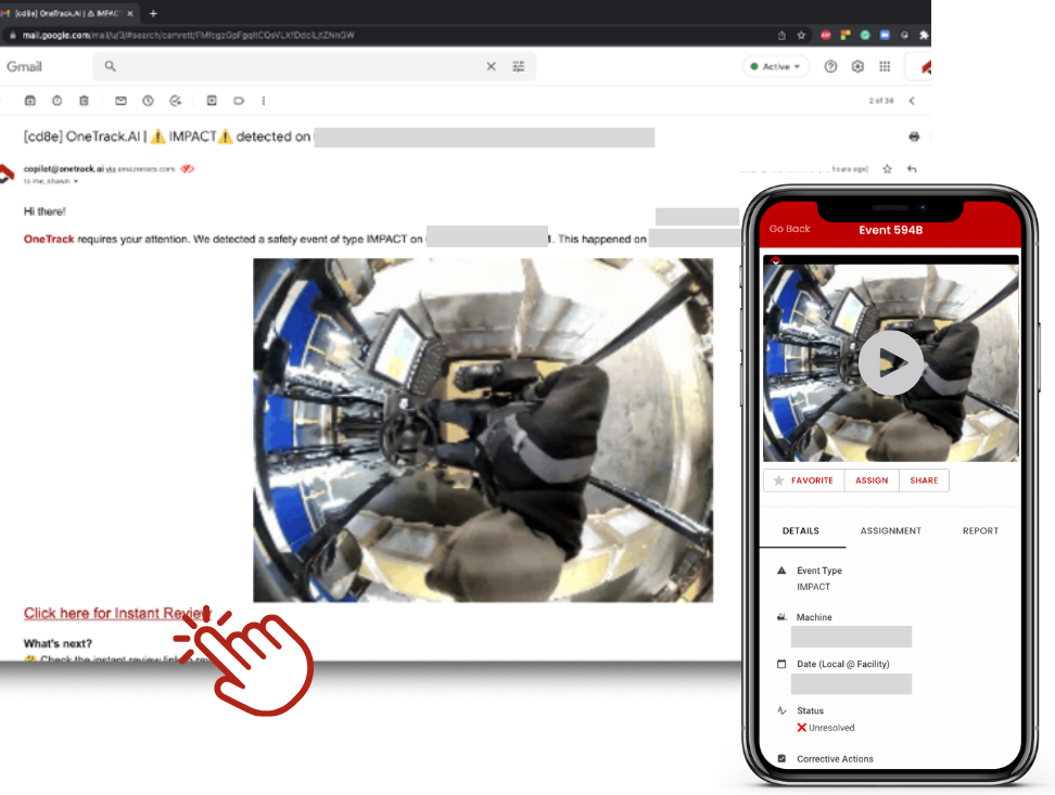 OneTrack alerts and dashboard