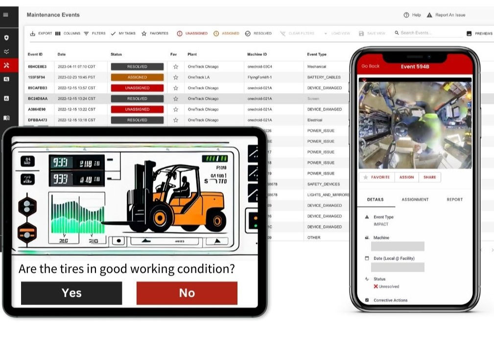 Forklift monitoring system