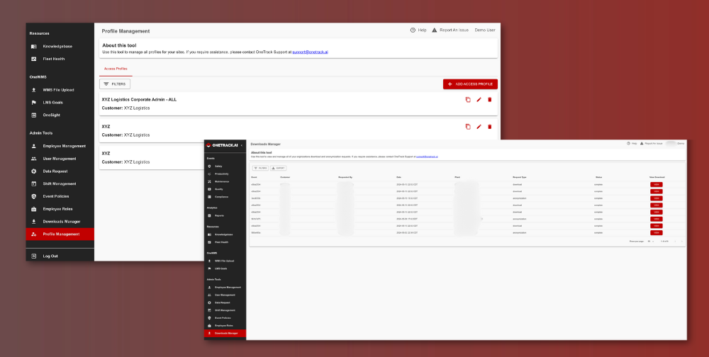 OneTrack admin tools