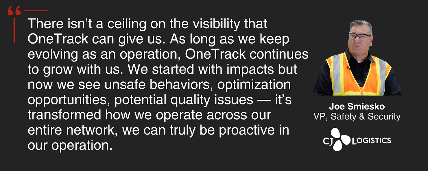 Joe Smiesko from CJ Logistics on OneTrack